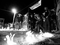 Bull riders enter the arena as they are announce to the crowd at the final event in the New England Rodeo championship in Norton, MA.